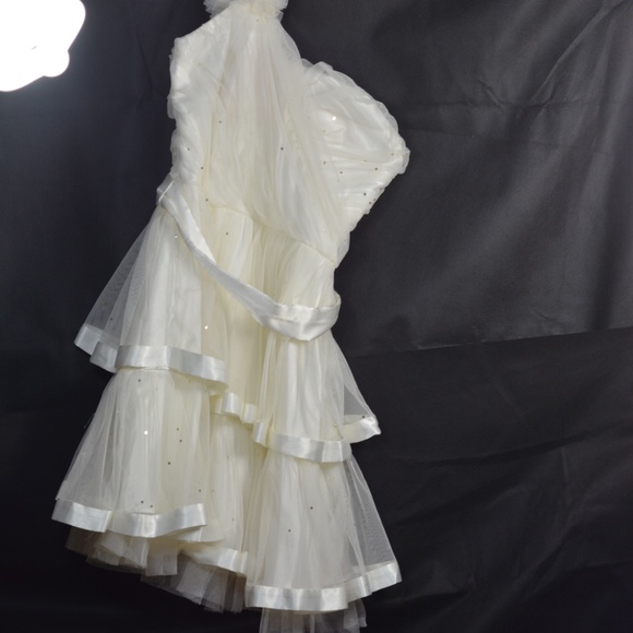 Tulle Layered Dress Off Shoulder SZ 4 Laura Petites - Picture 12 of 12